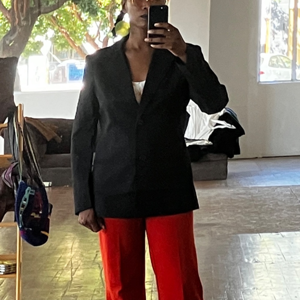Black linen blazer fully lined - Picture 7 of 7